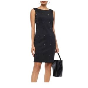 DKNY Black Sequin Sheath Dress